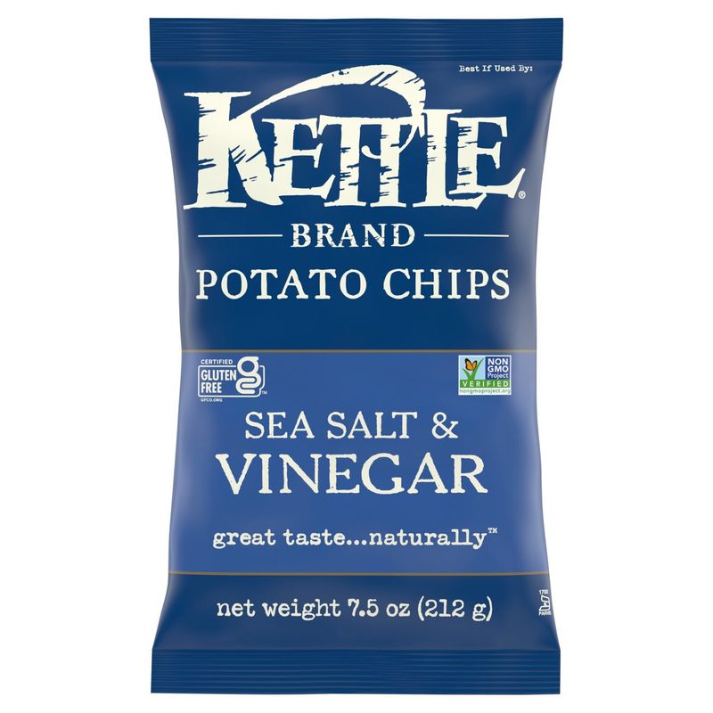 Kettle Brand Sea Salt &amp; Vinegar Potato Chips, 7.5 oz