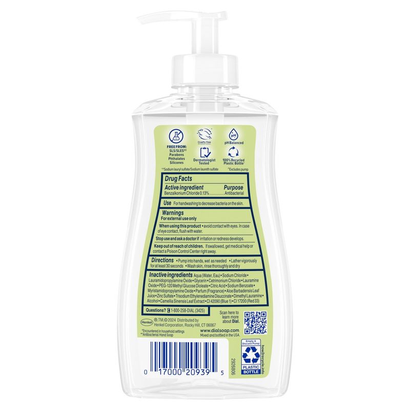 Dial Antibacterial Defense White Tea Scent + Aloe Hand Soap, 11 fl oz