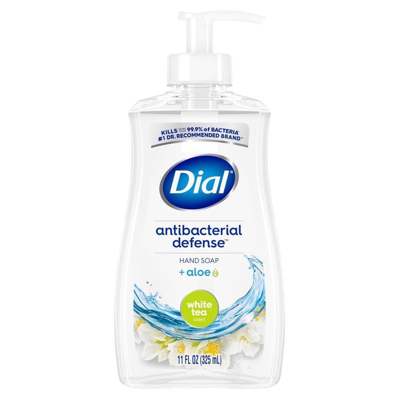 Dial Antibacterial Defense White Tea Scent + Aloe Hand Soap, 11 fl oz