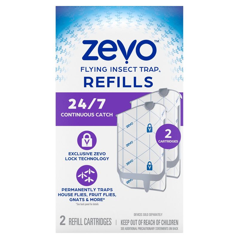 Zevo Flying Insect Trap₄ Refills, 2 count