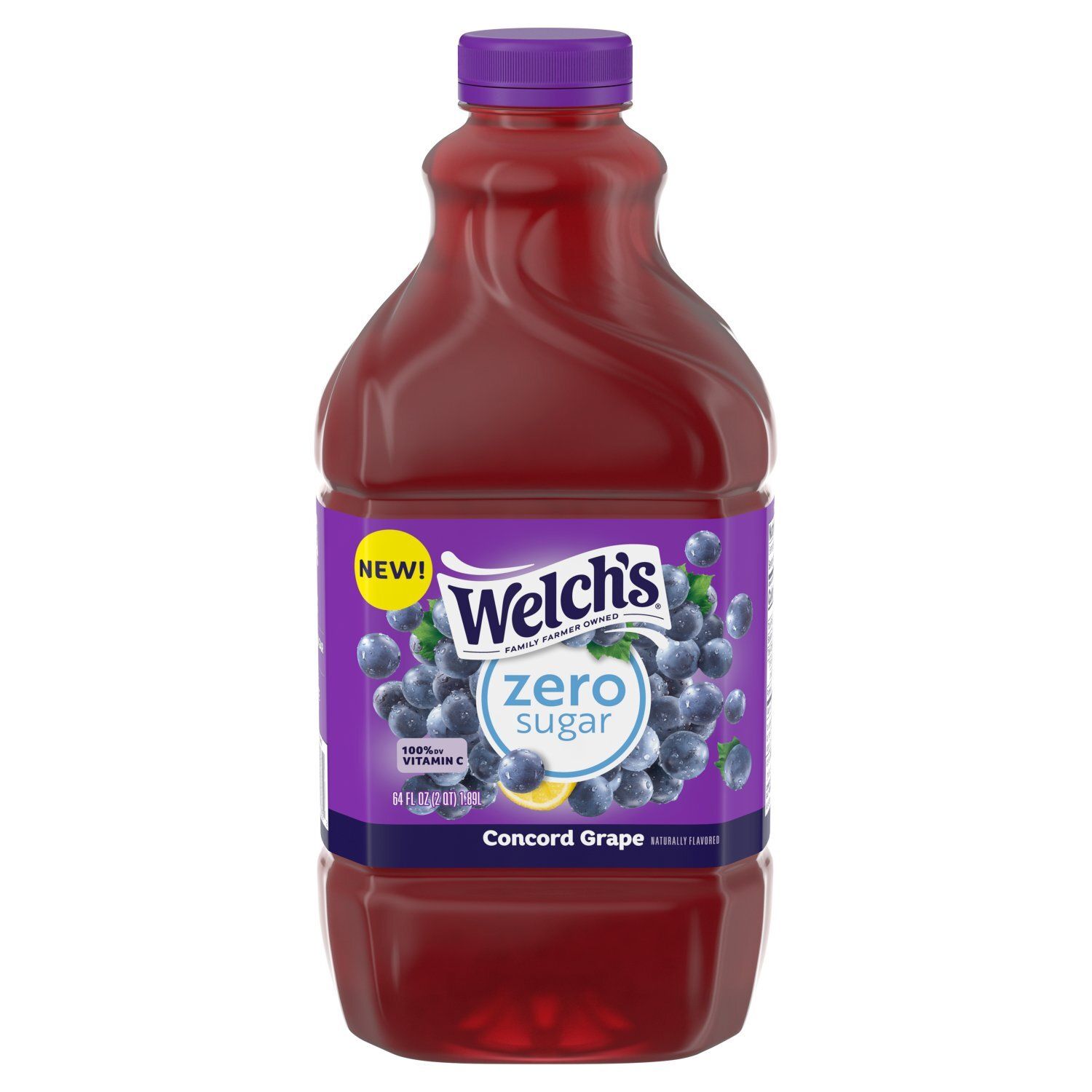 Welch's Zero Sugar Concord Grape Juice, 64 fl oz