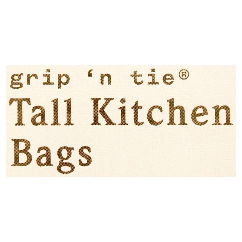 Paperbird Grip 'N Tie 13 Gallon Tall Kitchen Bags, 60 count