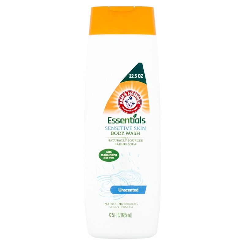 Arm &amp; Hammer Essentials Unscented Sensitive Skin Body Wash, 22.5 fl oz
