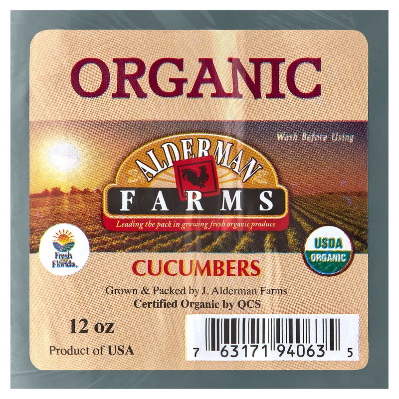 Alderman Farms Organic Cucumbers, 12 oz