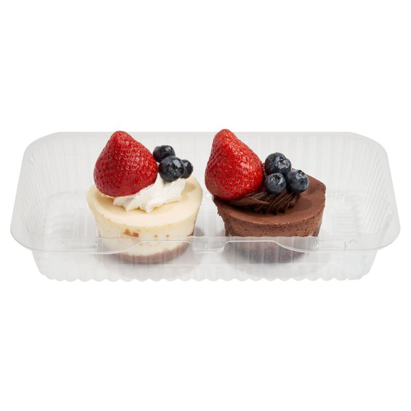 2 Pack Fruit Topped Mini Cheesecake