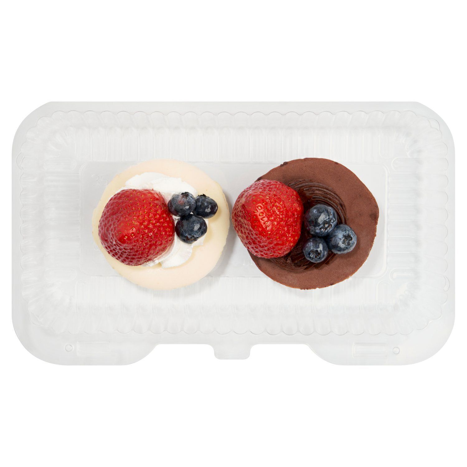 2 Pack Fruit Topped Mini Cheesecake