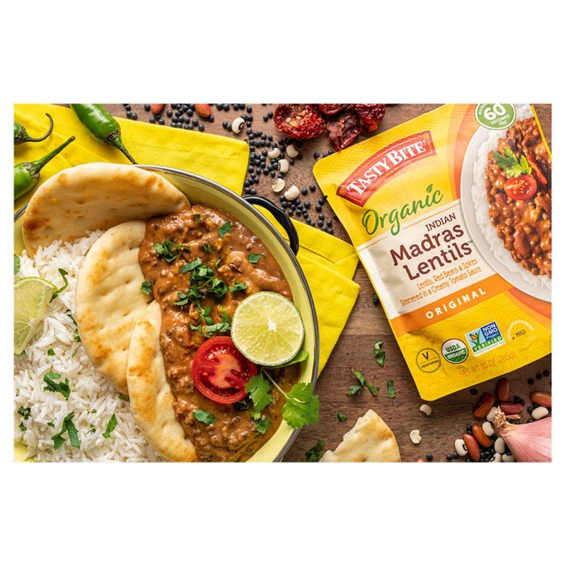 Tasty Bite Original Organic Mild Indian Madras Lentils, 10 oz
