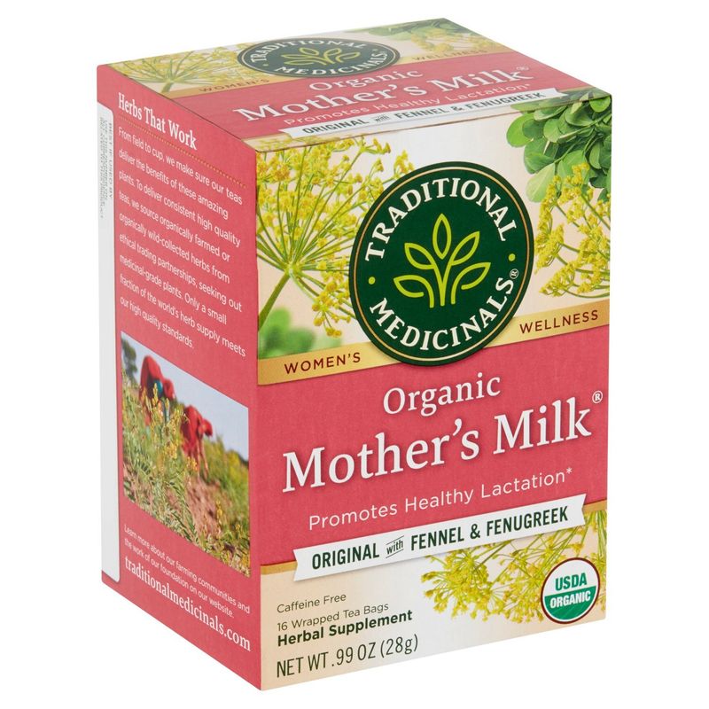 Traditional Medicinals Mother's Milk Organic Herbal Supplement, 16 count, .99 oz