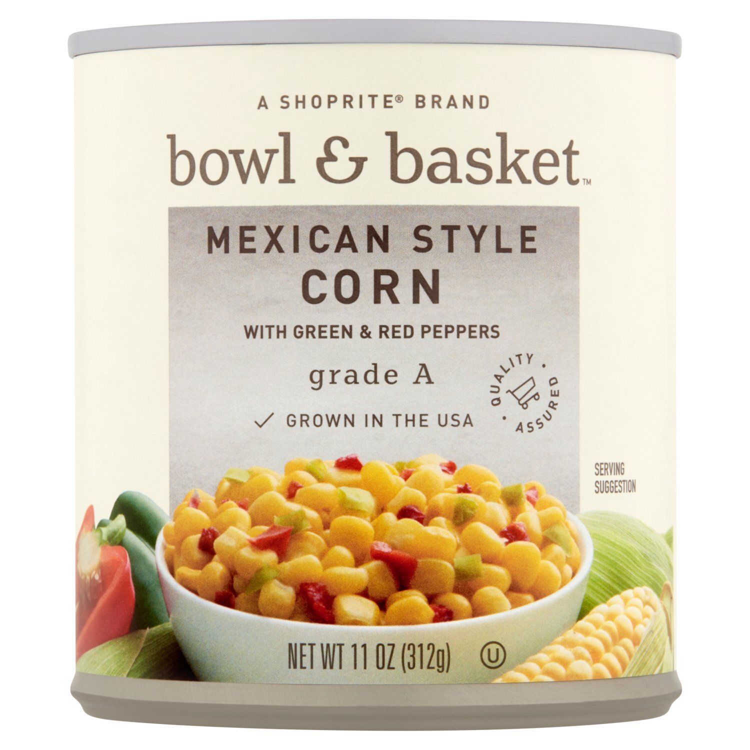 Bowl &amp; Basket Mexican Style Corn with Green &amp; Red Peppers, 11 oz