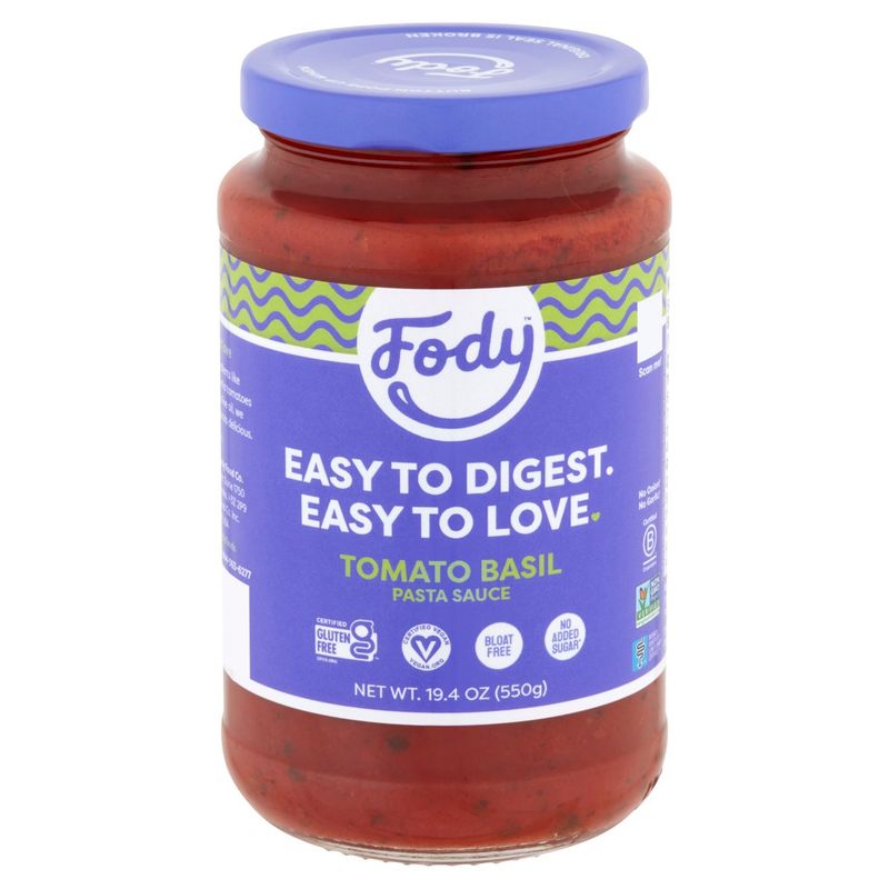 Fody Tomato Basil Pasta Sauce, 19.4 oz