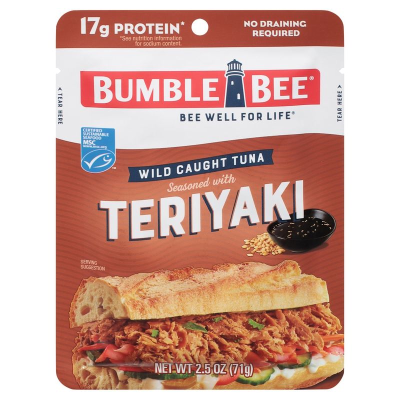 Bumble Bee Seasoned with Teriyaki Wild Caught Tuna, 2.5 oz