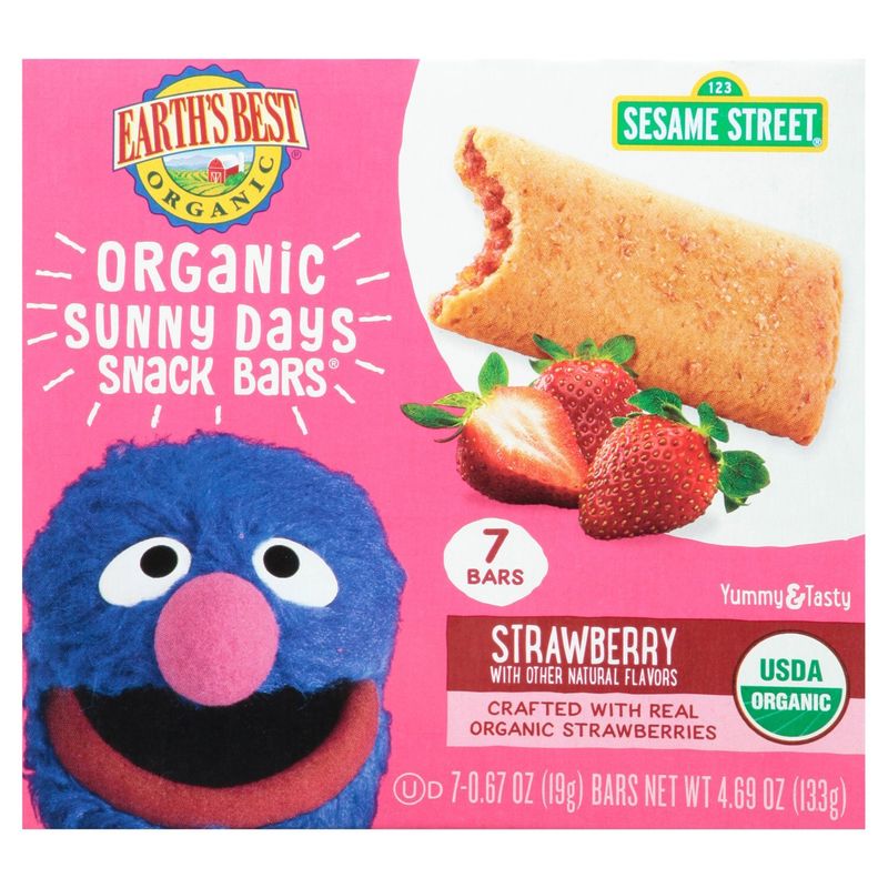 Earth's Best Organic Strawberry Sunny Days Snack Bars, 0.67 oz, 7 count