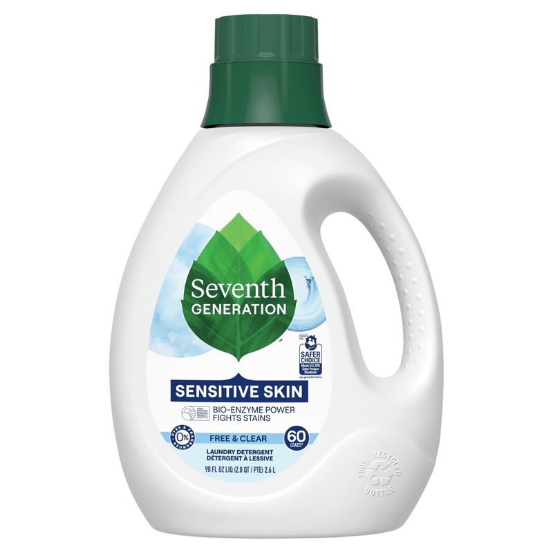 Seventh Generation Free &amp; Clear Laundry Detergent, 60 loads, 90 fl oz
