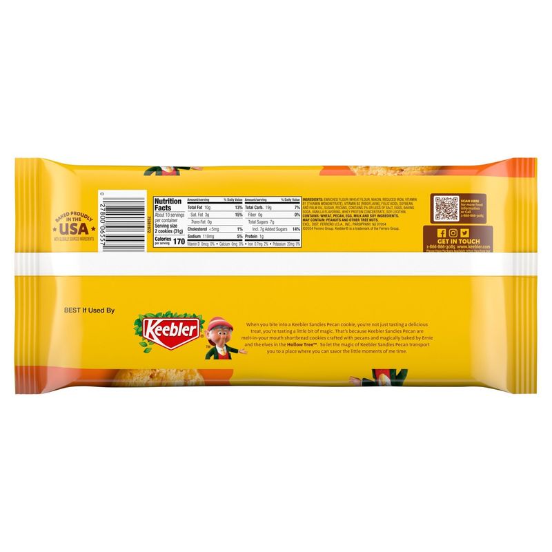 Keebler Sandies Pecan Shortbread Cookies, 11.3 oz