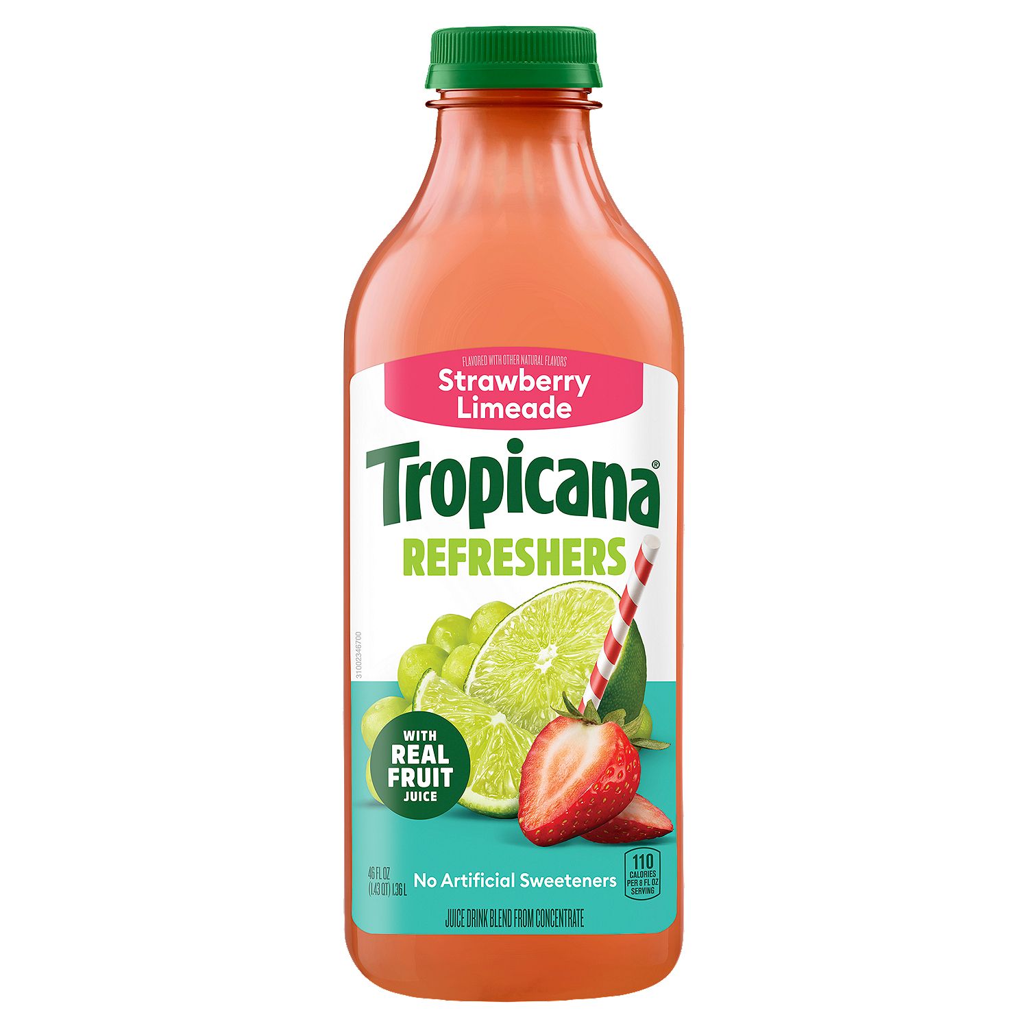 Tropicana Refreshers Strawberry Limeade Juice Drink Blend, 46 fl oz