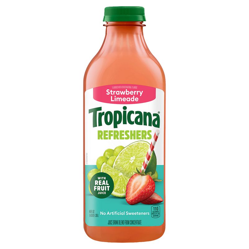Tropicana Refreshers Strawberry Limeade Juice Drink Blend, 46 fl oz