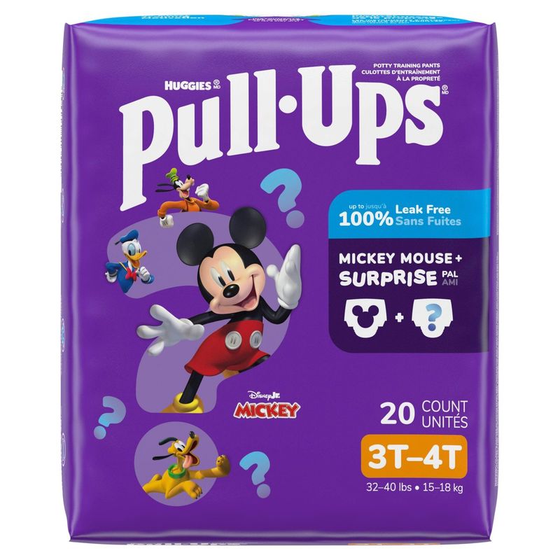 Huggies Pull-Ups Disney Jr. Mickey Potty Training Pants, Size 3T-4T, 32-40 lbs, 20 count