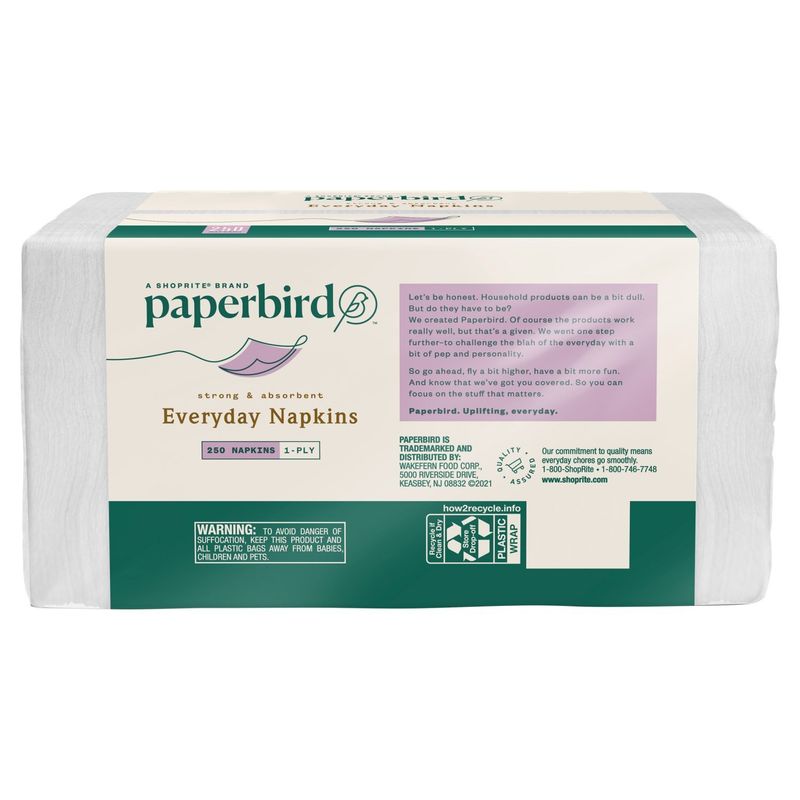 Paperbird 1-Ply Everyday Napkins, 250 count