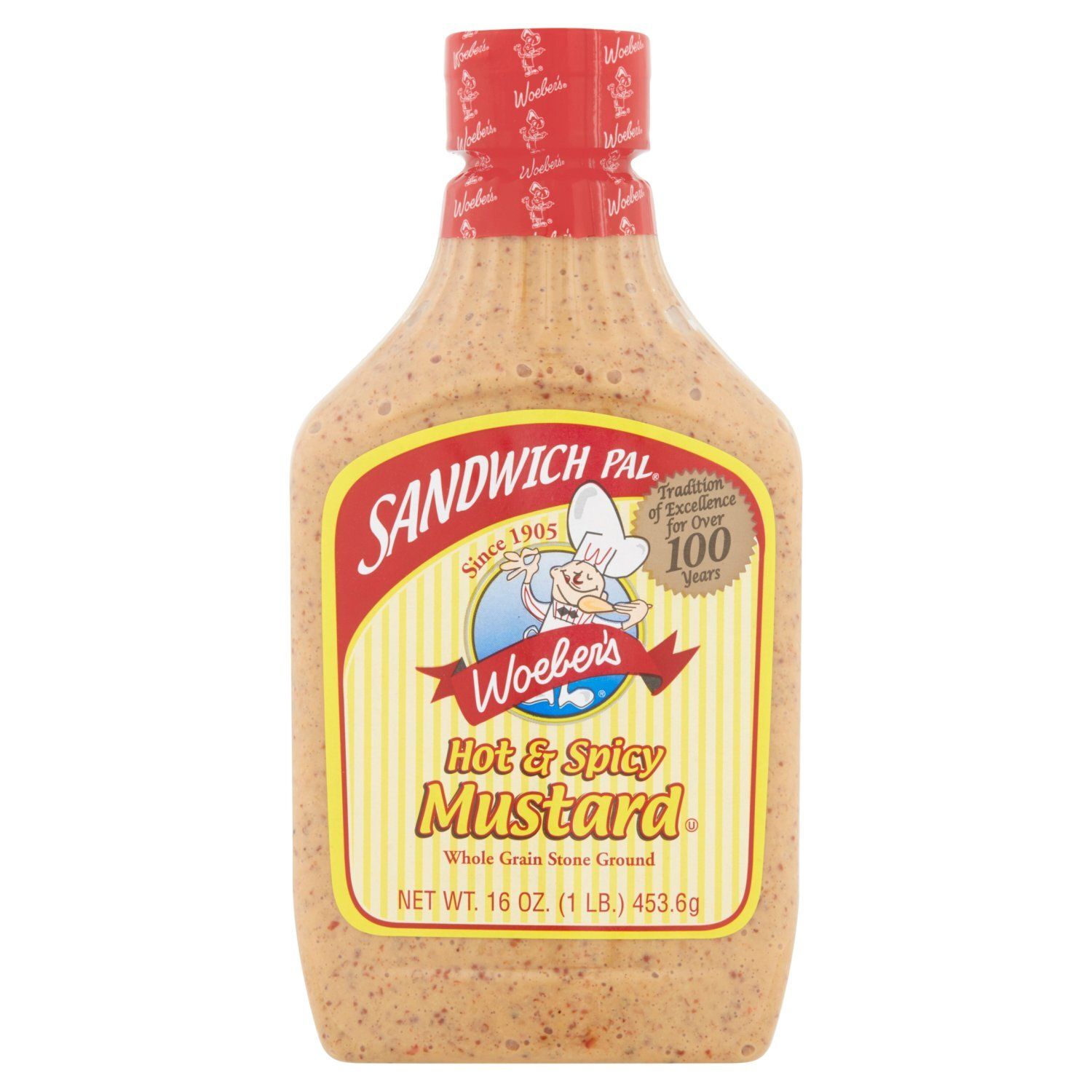 Woeber's Sandwich Pal Hot &amp; Spicy Mustard, 16 oz