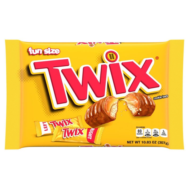 Twix Caramel &amp; Milk Chocolate Cookie Bars Fun Size, 10.83 oz