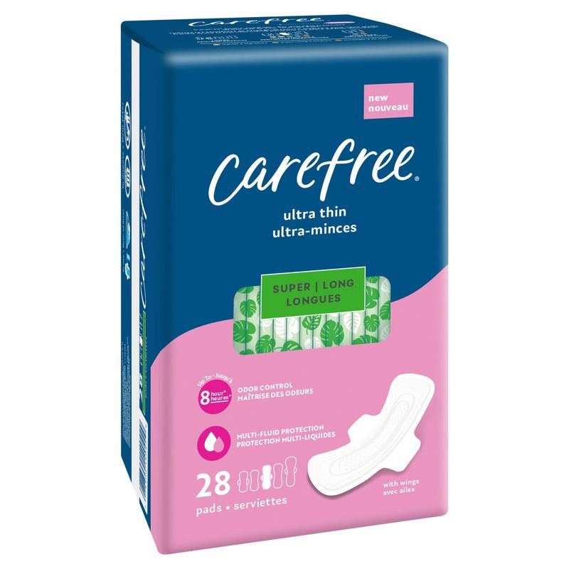 Carefree Ultra Thin Super Long Pads, 28 count
