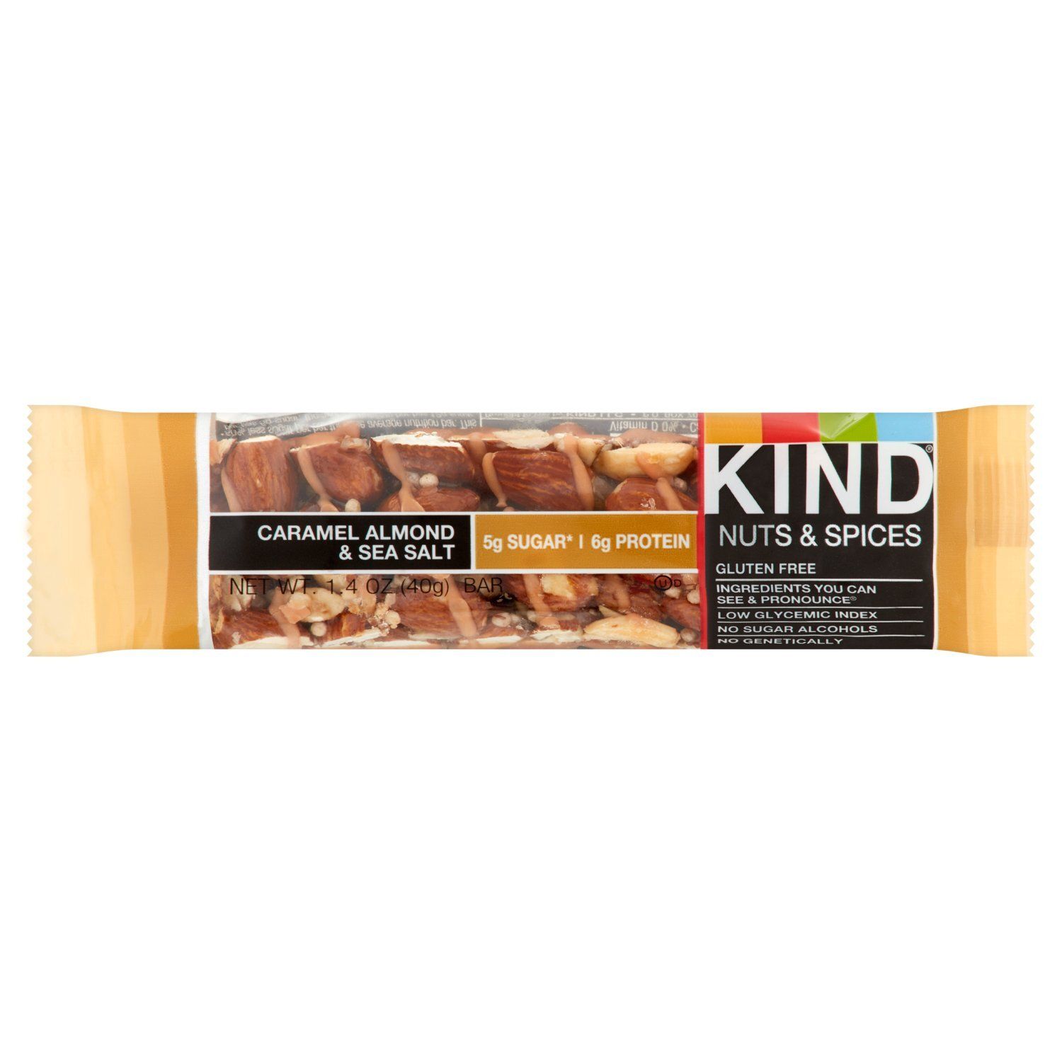 Kind Caramel Almond &amp; Sea Salt Nuts &amp; Spices Bar, 1.4 oz