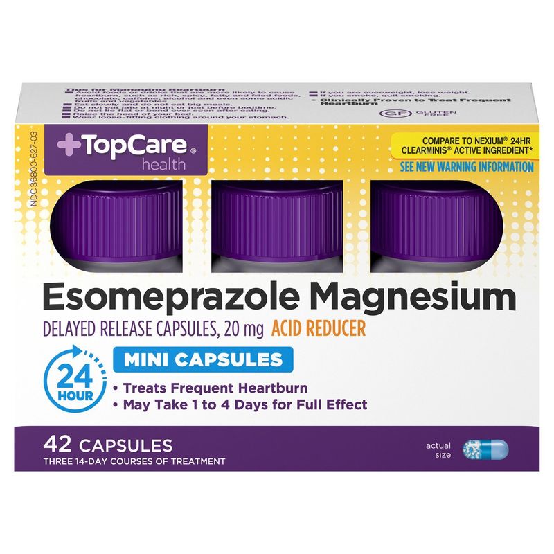 TopCare Health Esomeprazole Magnesium Delayed Release Mini Capsules, 20 mg, 42 count