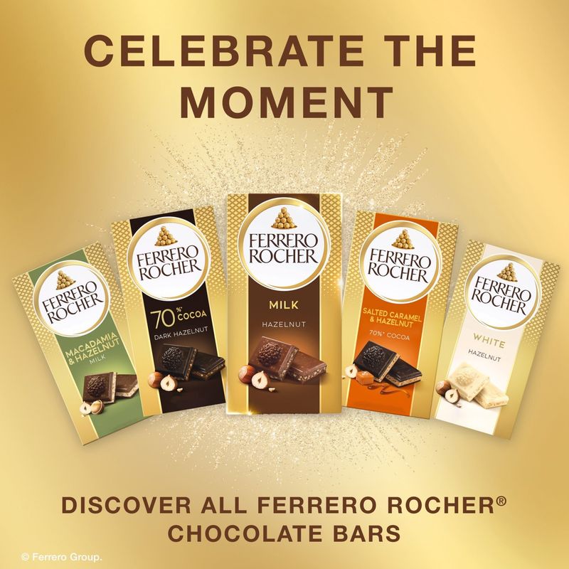 Ferrero Rocher Premium Chocolate Bar, White Chocolate Hazelnut, 3.1 oz