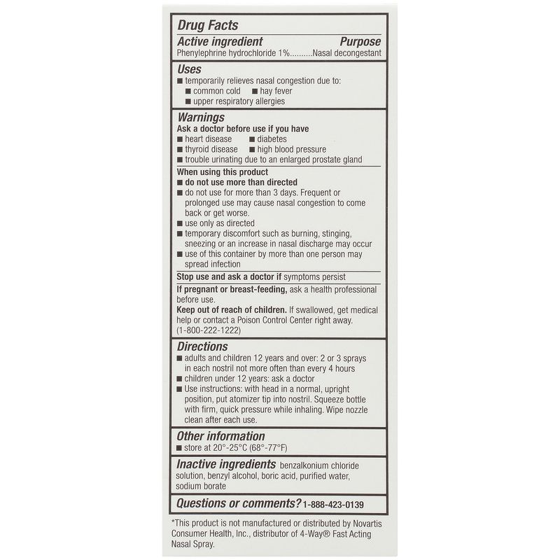 TopCare Four way - Fast Acting Nasal Spray, 1 oz