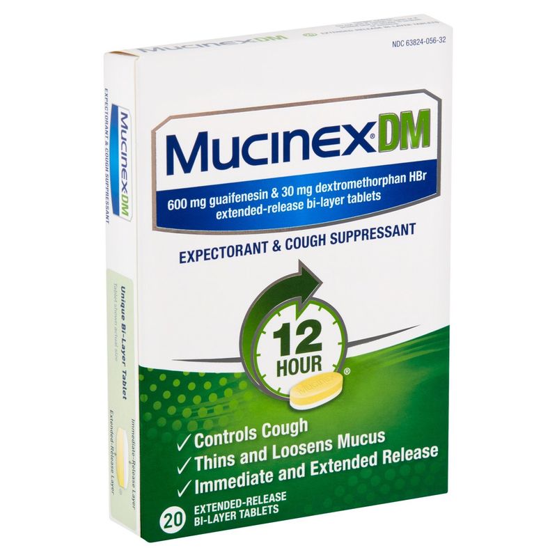 Mucinex DM Expectorant &amp; Cough Suppressant Extended-Release Bi-Layer Tablets, 600 mg, 20 count