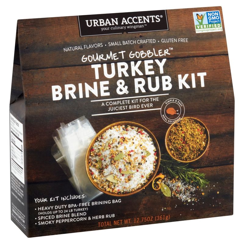 Urban Accents Gourmet Gobbler Turkey Brine &amp; Rub Kit, 12.75 oz