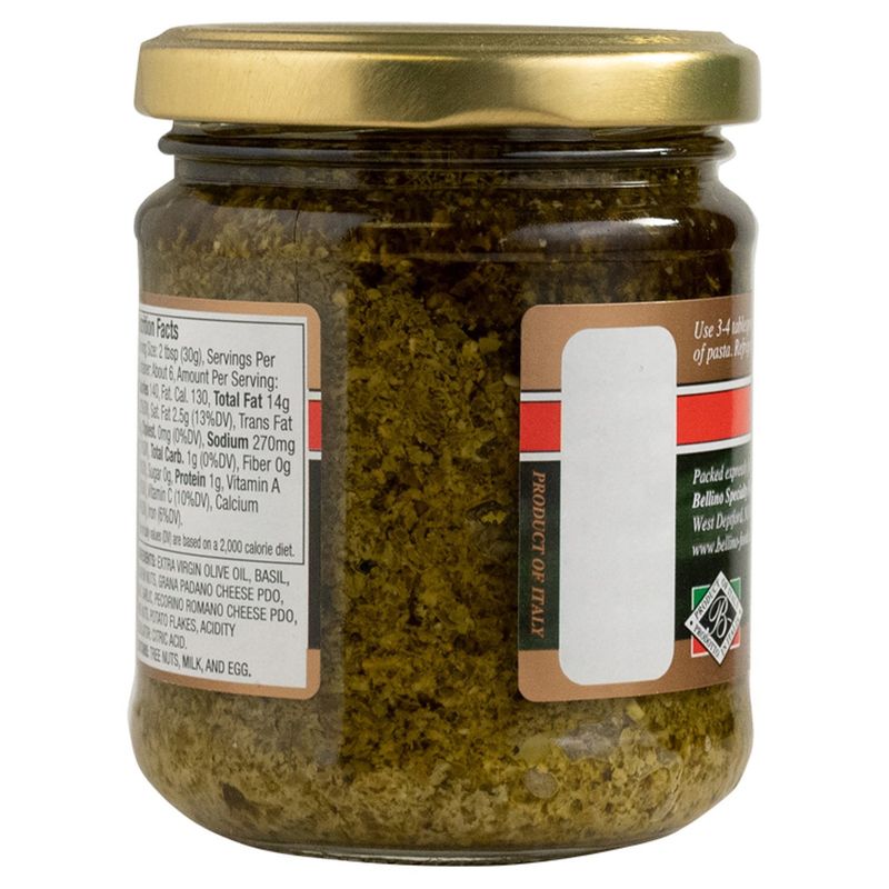 Bellino Pesto Sauce with Extra Virgin Olive Oil, 6.8 oz