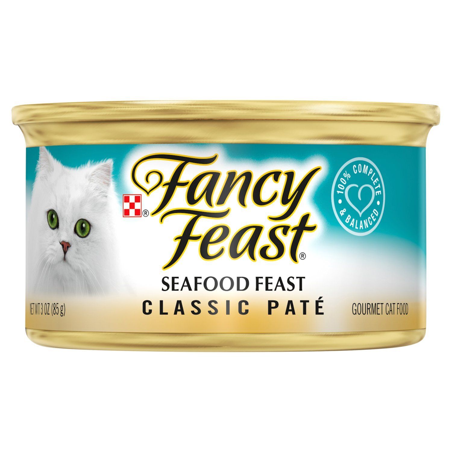 Purina Fancy Feast Seafood Feast Classic Paté Gourmet Cat Food, 3 oz