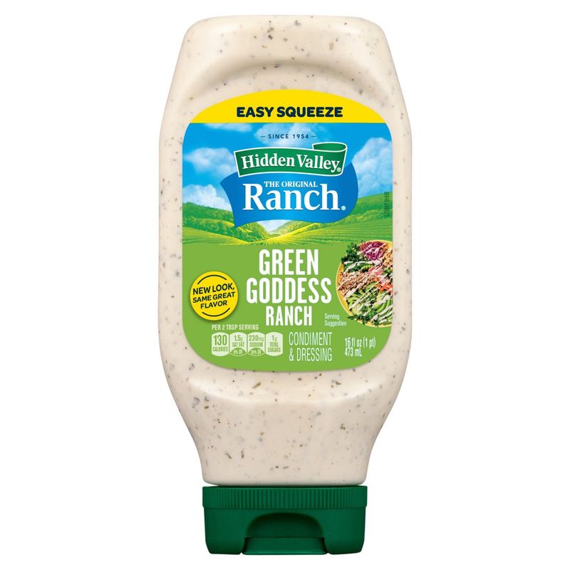 Hidden Valley The Original Ranch Green Goddess Ranch Condiment &amp; Dressing, 16 fl oz
