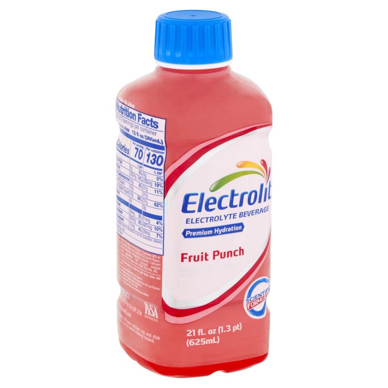 Electrolit Fruit Punch Electrolyte Beverage, 21 fl oz