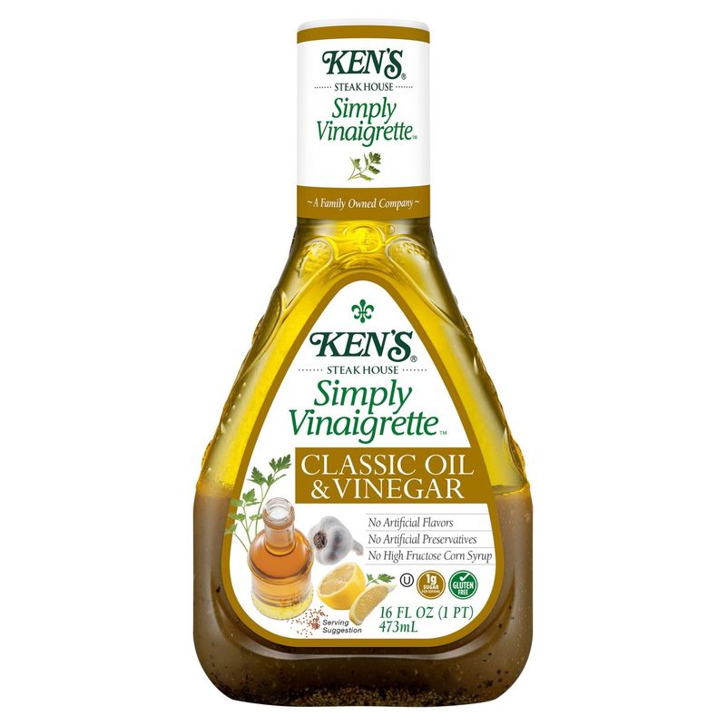 Ken's Steak House Simply Vinaigrette Classic Oil &amp; Vinegar, 16 fl oz