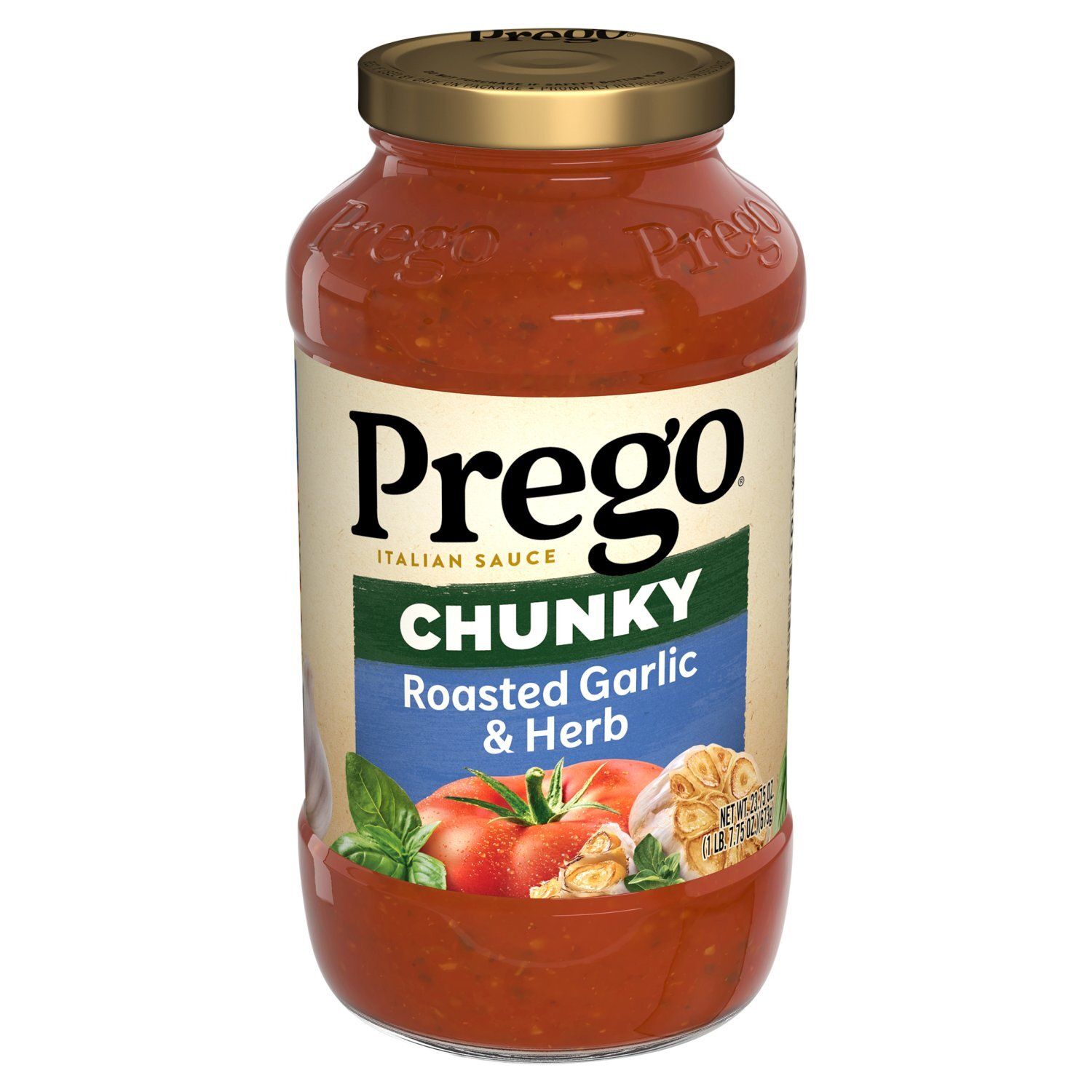 Prego Chunky Roasted Garlic &amp; Herb Italian Sauce, 23.75 oz