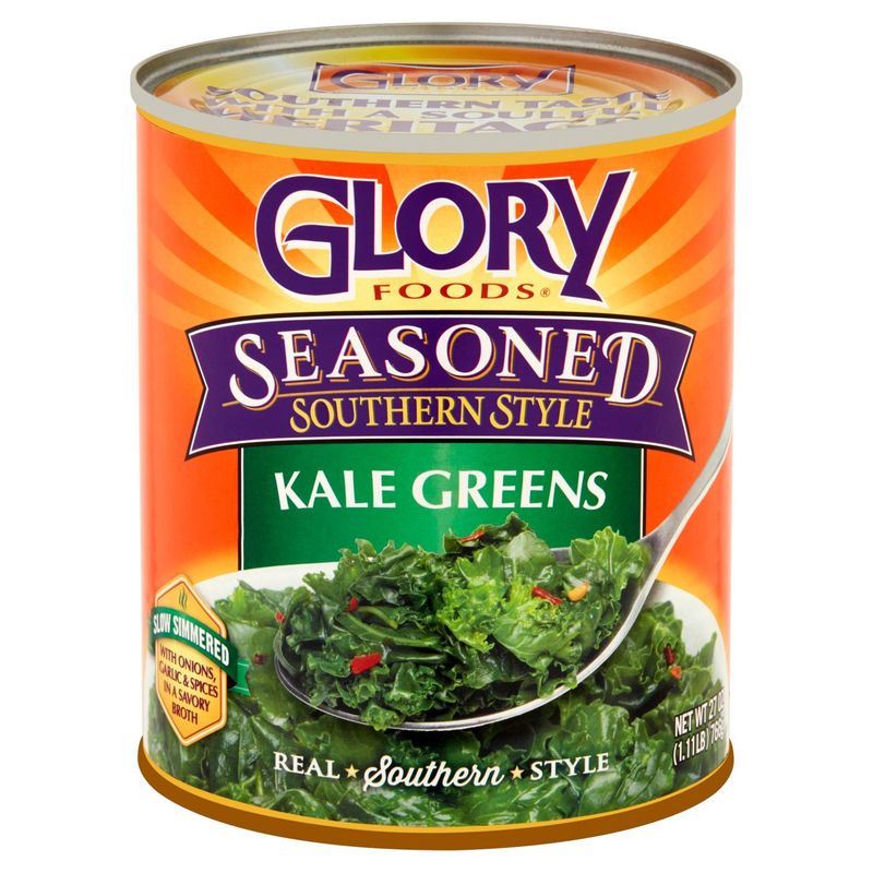 Glory Foods Seasoned Southern Style Kale Greens, 27 oz