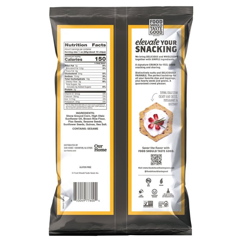 Food Should Taste Good Multi Grain Tortilla Chips, 5.5 oz