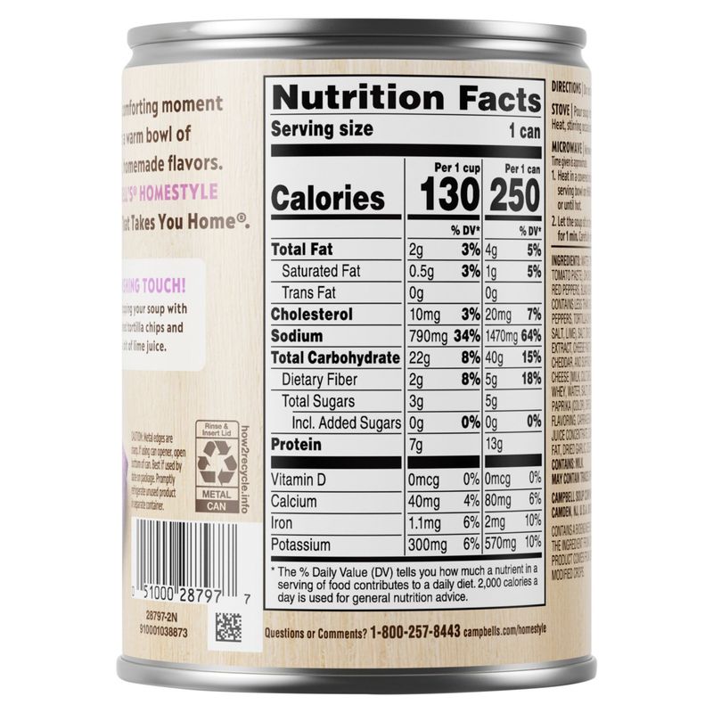 Campbell's Home Style Mexican-Style Chicken Tortilla Soup, 16.1 oz