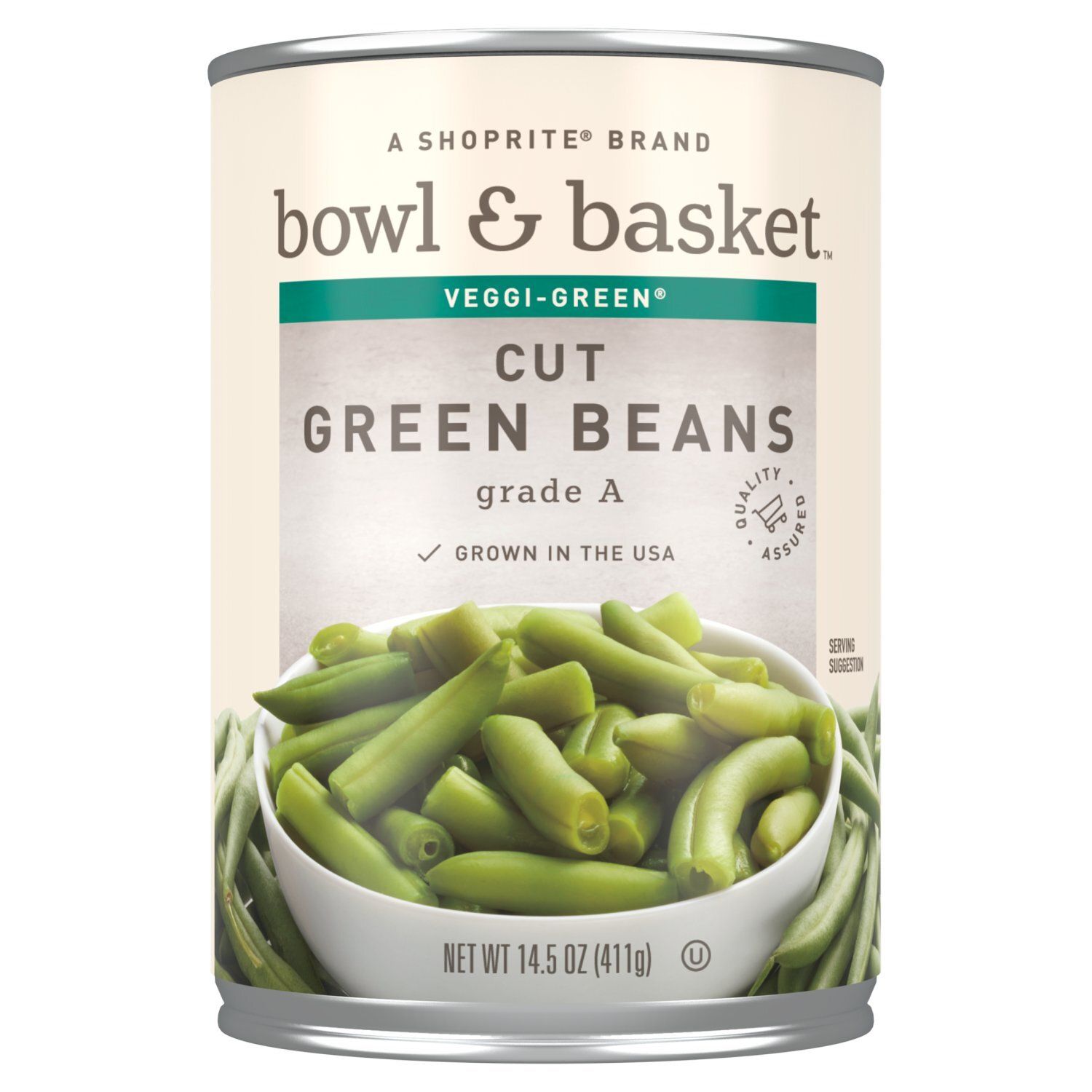 Bowl &amp; Basket Veggi-Green Cut Green Beans, 14.5 oz