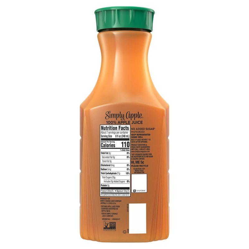 Simply Apple Juice Bottle, 52 fl oz