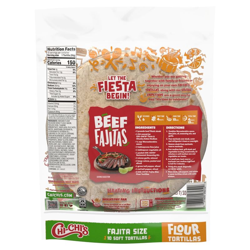 Chi-Chi's Flour Tortillas, 10 count, 17.5 oz