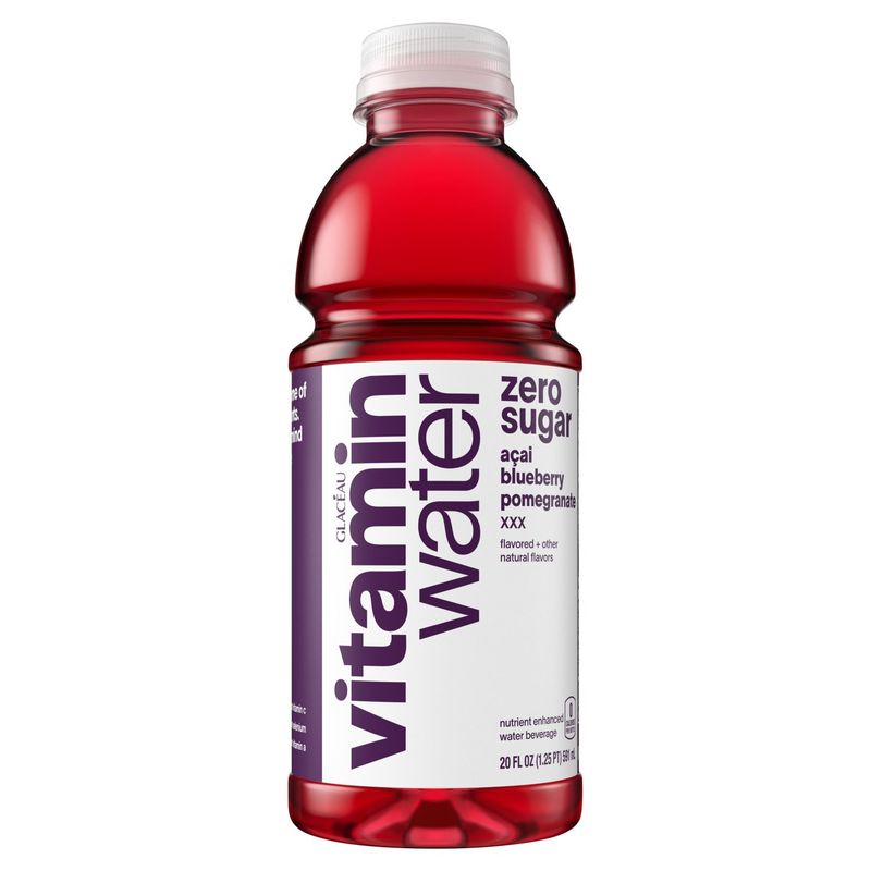 Glacéau Vitaminwater Zero Sugar Açai Blueberry Pomegranate XXX Water Beverage, 20 fl oz