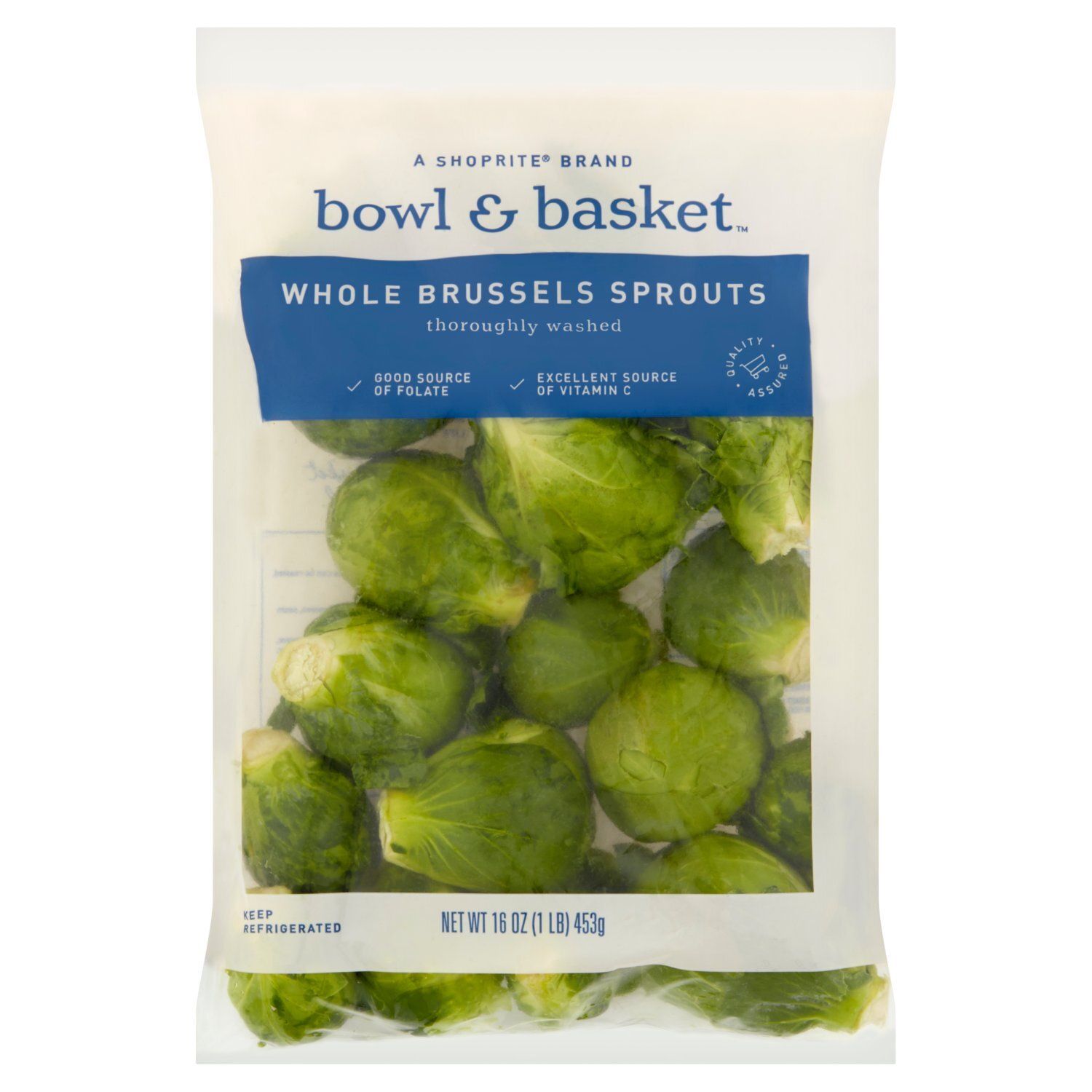 Bowl &amp; Basket Whole Brussels Sprouts, 1 lb bag