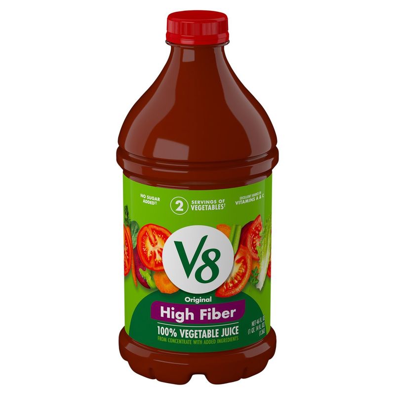 V8 Original High Fiber 100% Vegetable Juice, 46 fl oz