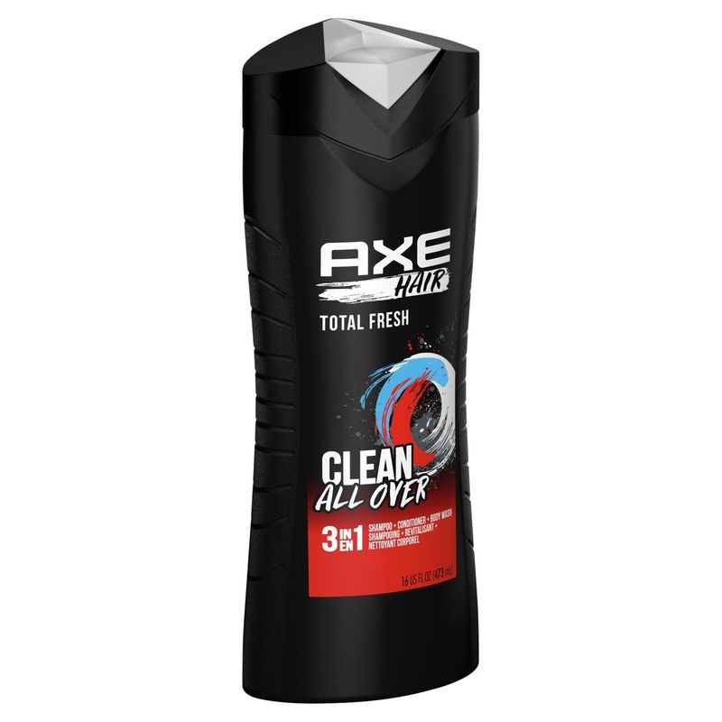 Axe Hair Total Fresh 3-in-1 Shampoo + Conditioner + Body Wash, 64 fl oz