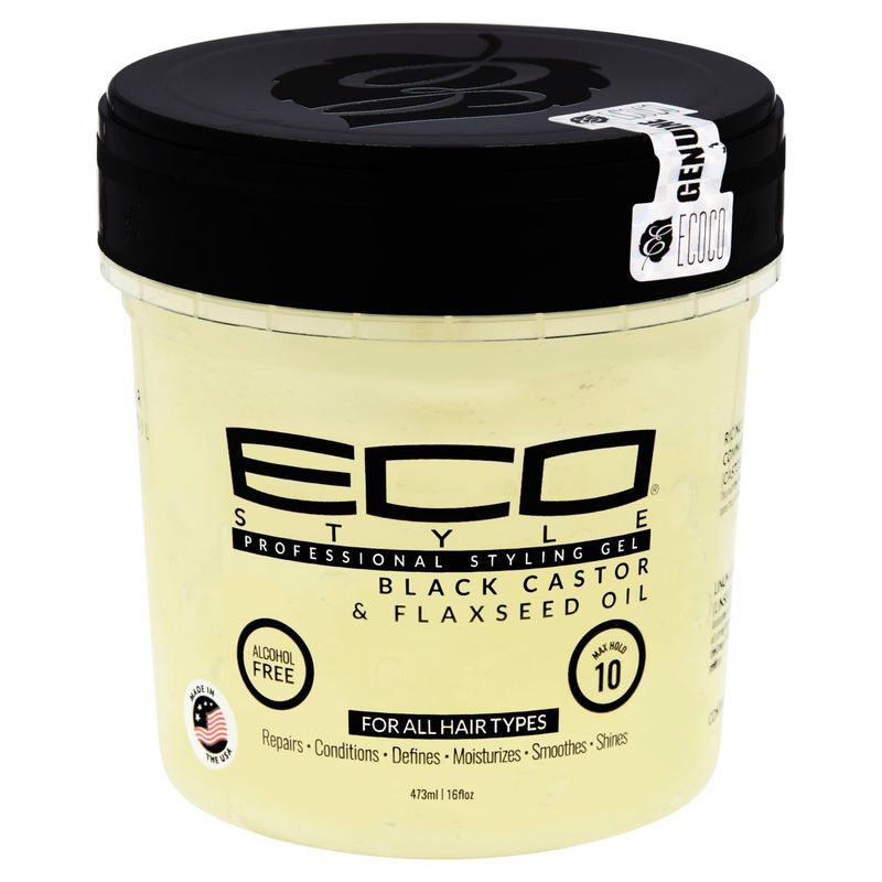 Eco Style Black Castor &amp; Flaxseed Oil Professional Styling Gel, 16 fl oz