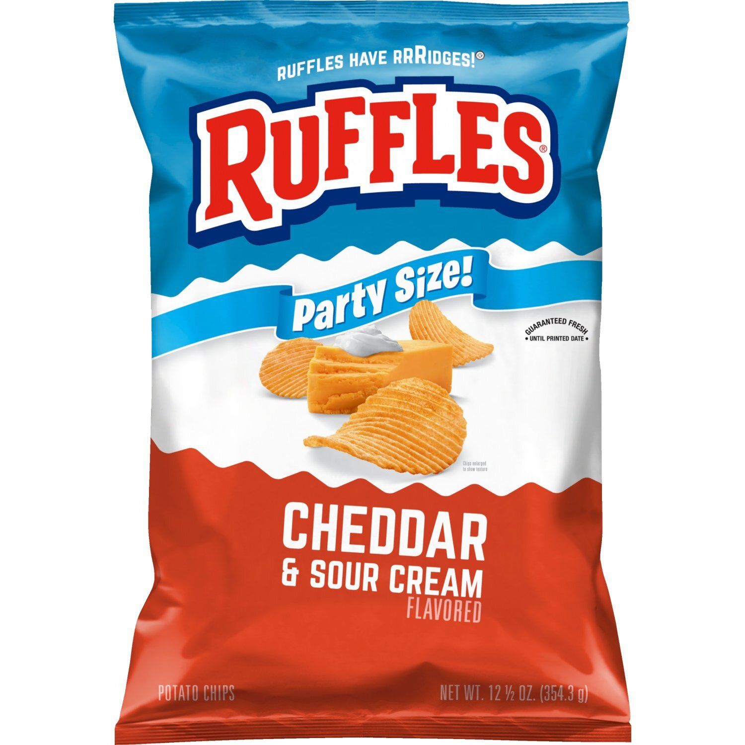 Ruffles Potato Chips Cheddar &amp; Sour Cream Flavored 12 1/2 Oz