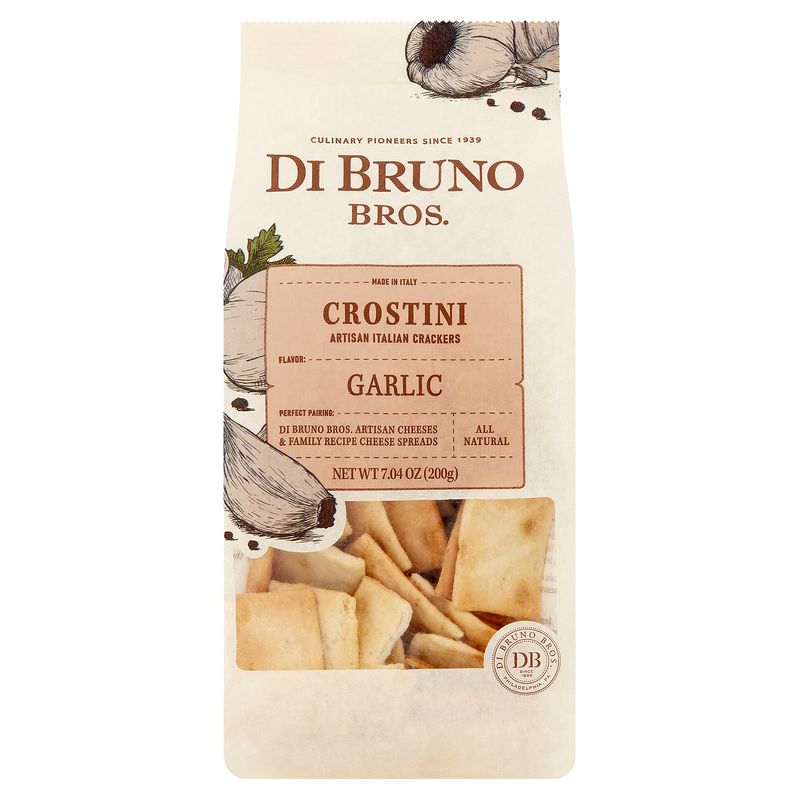 Di Bruno Bros. Garlic Crostini Artisan Italian Crackers, 7.04 oz